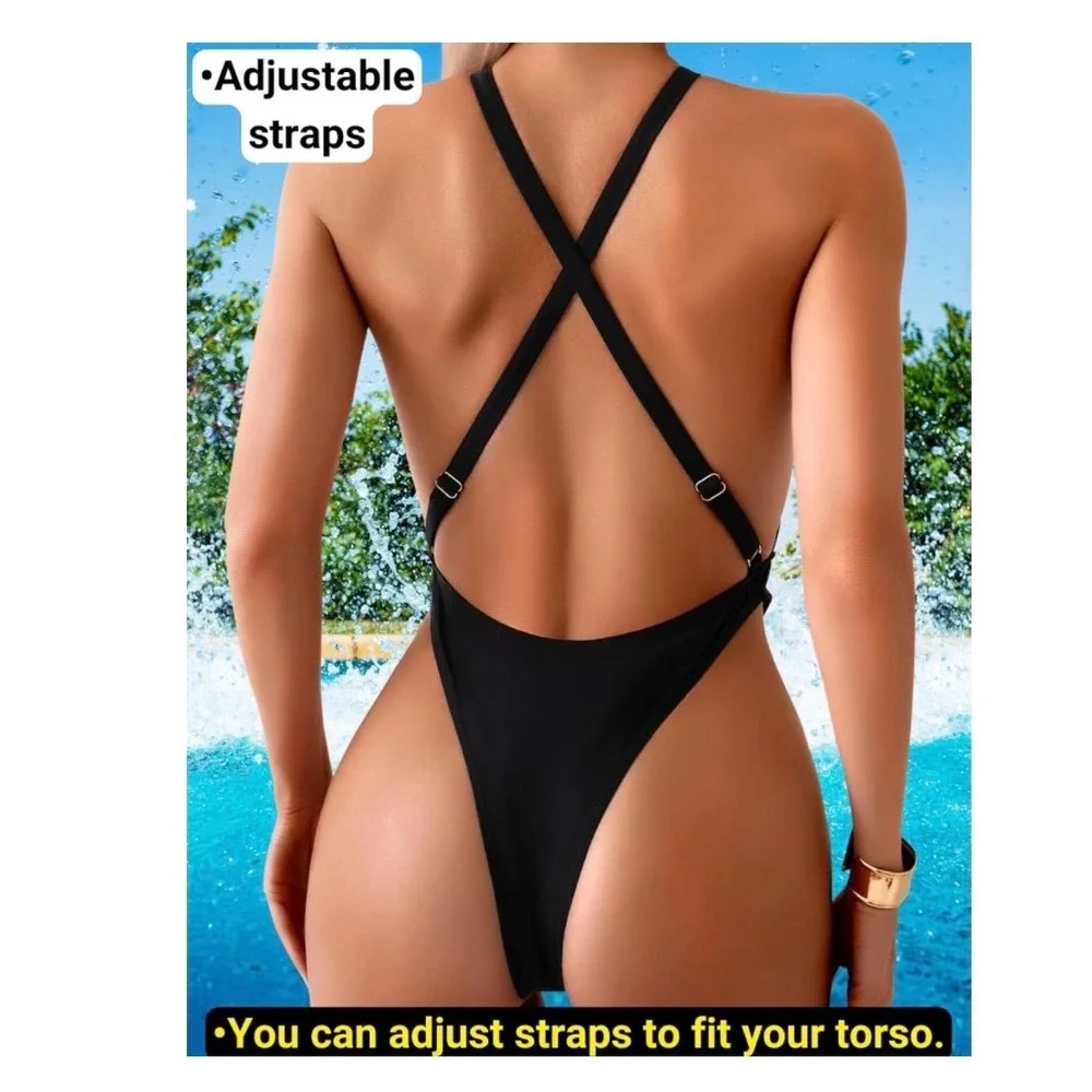Sleek Black Twist Cutout One-Piece Swimsuit